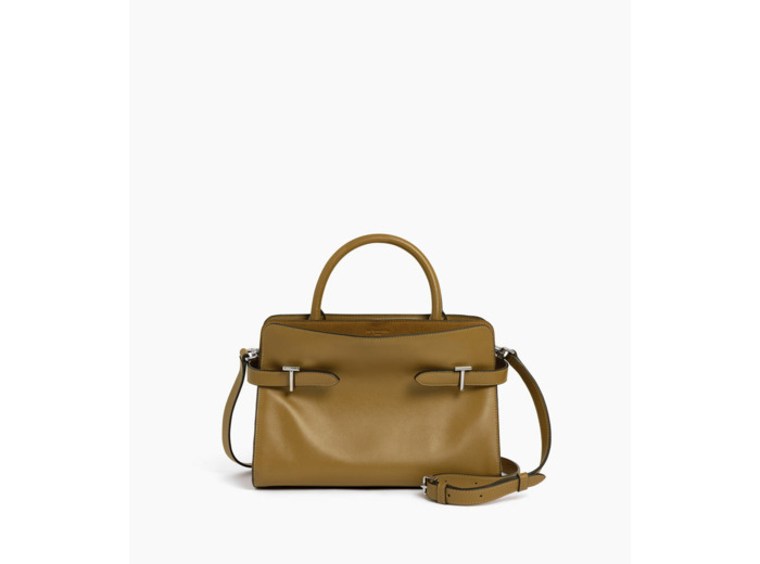 Sac à main moyen modèle Emie en cuir lisse et nubuck