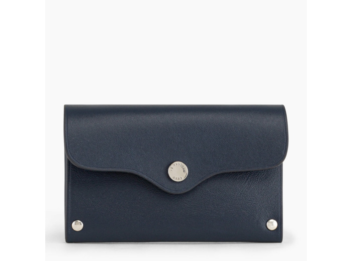 Porte cartes Sans couture en cuir lisse