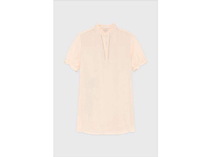 Robe courte en crêpe à volants - PALMIRA