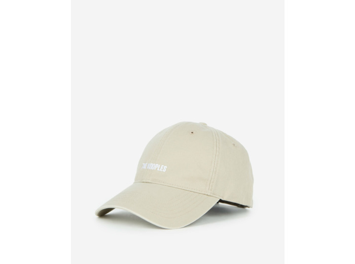 Casquette avec broderie beige taupe
