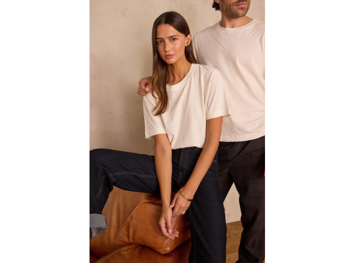 T-shirt col rond unisexe en coton MARCEL(LE)