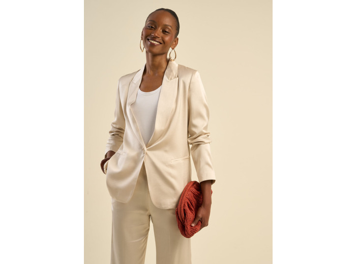 Veste de tailleur satinée