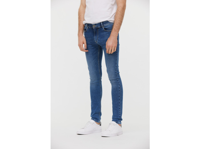 Denim skinny fit, jambe très ajustée, effet "seconde peau", taille medium