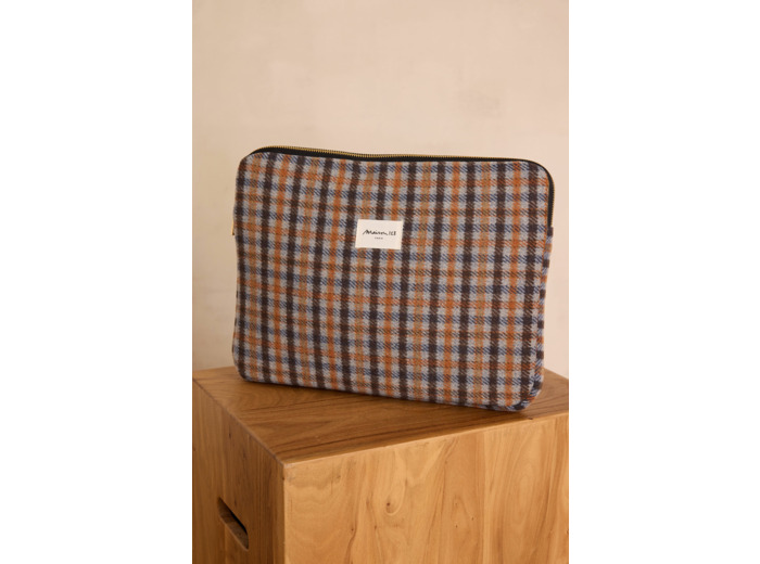 Pochette ordinateur motif tartan LIAM
