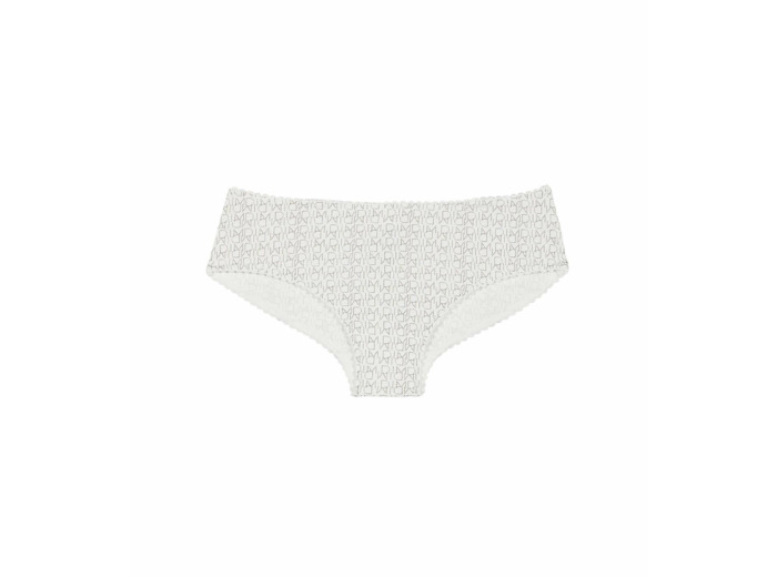 Shorty blanc fille imprimé logo Dim Touch