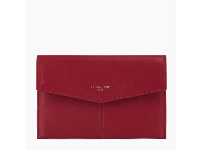 Pochette enveloppe moyen modèle Charlotte en cuir lisse