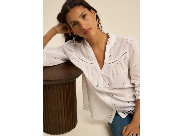 Chemise ample détails romantiques