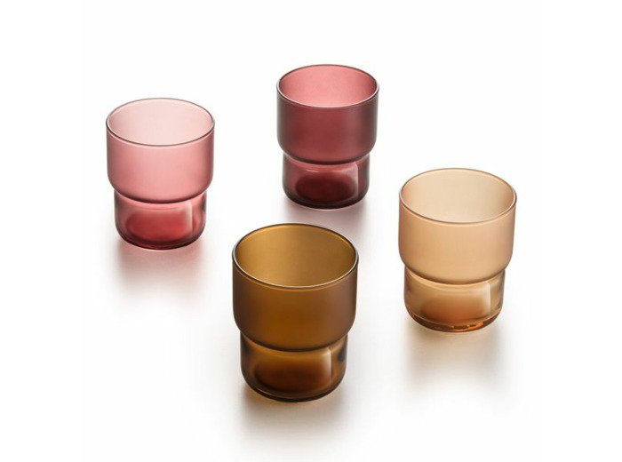 4 gobelets bas 27cl Moka délice couleurs assorties