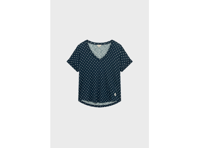 T-shirt V à pois - GUENAELLE