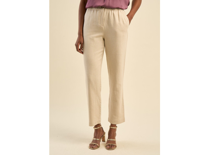 Pantalon 7/8 coton & lin