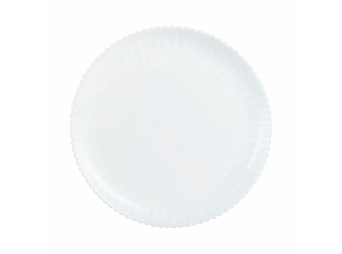 6 assiettes plates 25cm blanche Bloom