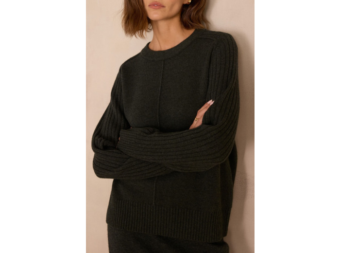 Pull BROOKLYN en laine côtelé