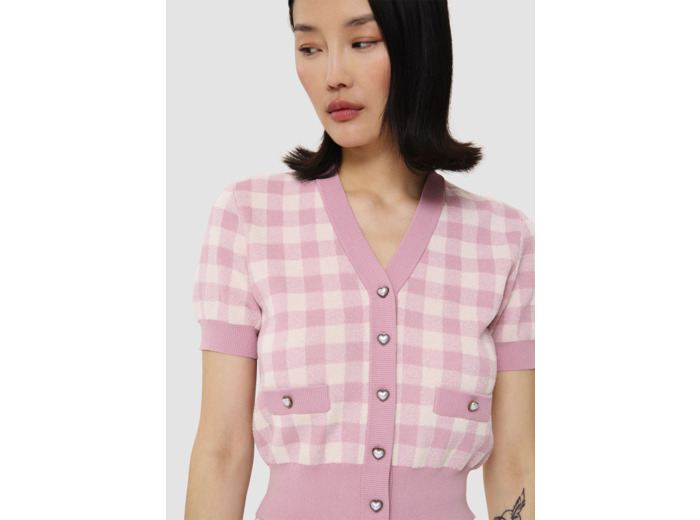 Gilet Gavril rose en vichy