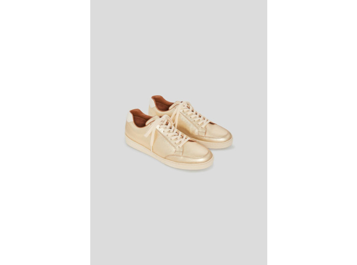 Baskets anna en cuir naturel