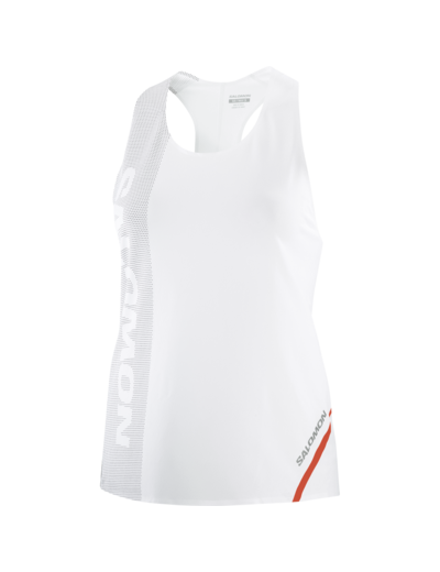 S Lab Speed Singlet White Deep Black