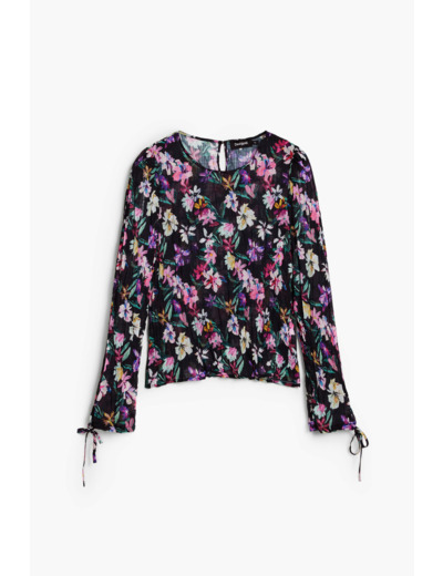Blouse À Manches Longues En Tissu – Femme