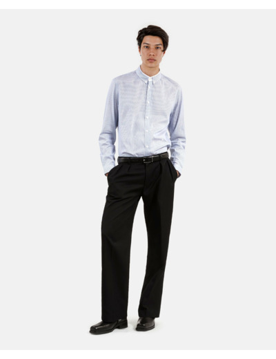 Chemise a manches longues col classique blue white