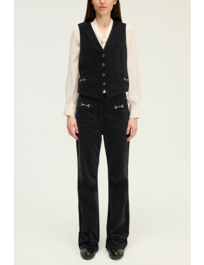 Gilet de tailleur en velours ras - NOLA