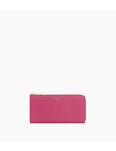 Compagnon zippé Emilie en cuir signature T