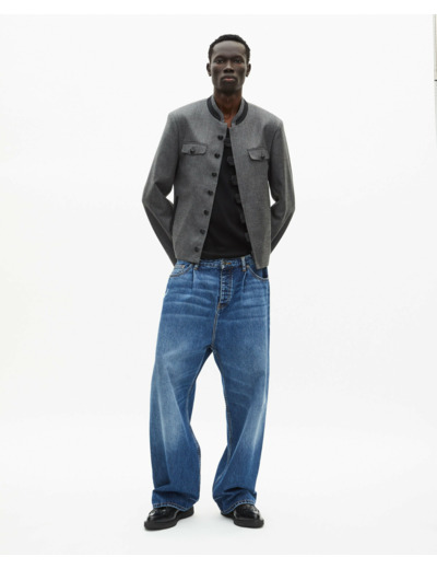 Veste droite style officier dark grey