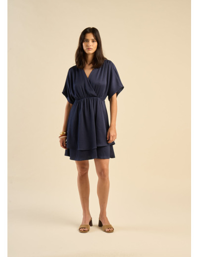 Robe courte à volants