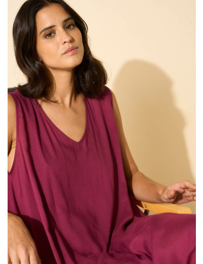 Robe midi à col V