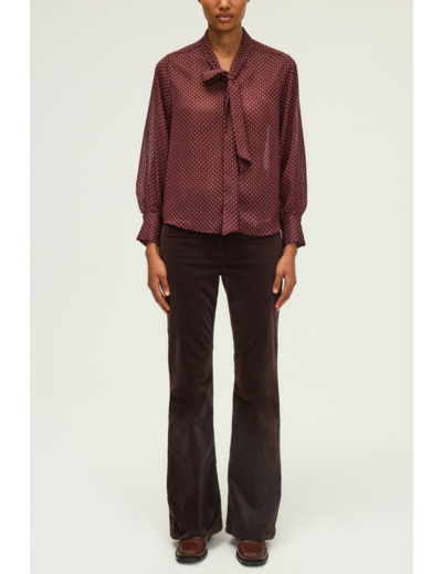 Chemise lavallière imprimé jacquard - AXELLE