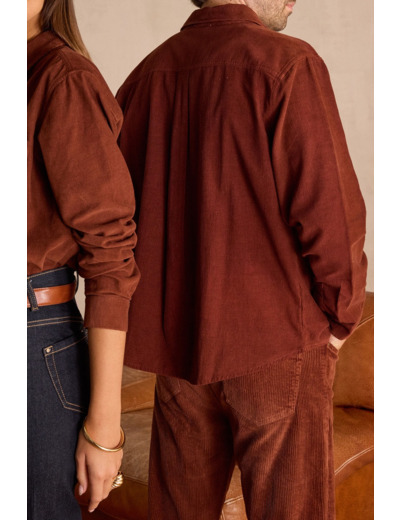 Chemise en velours côtelé unisexe en 100% coton INTREPIDE