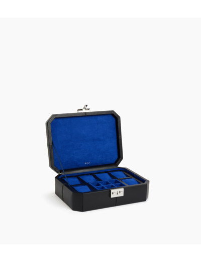 Coffret 6 montres et boutons de manchettes en cuir