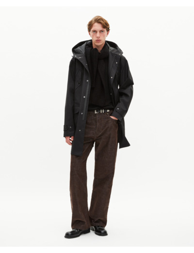 Parka à traitement déperlant à capuche noire black