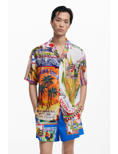Chemise À Manches Courtes En Tissu – Homme