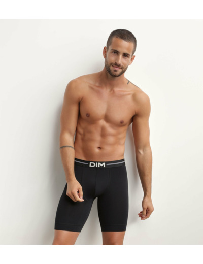 Boxer long homme en coton modal Noir Dim Icons Essentiel