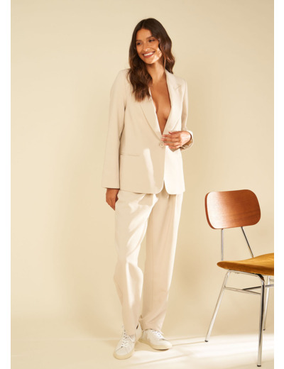 Pantalon tailleur taille haute
