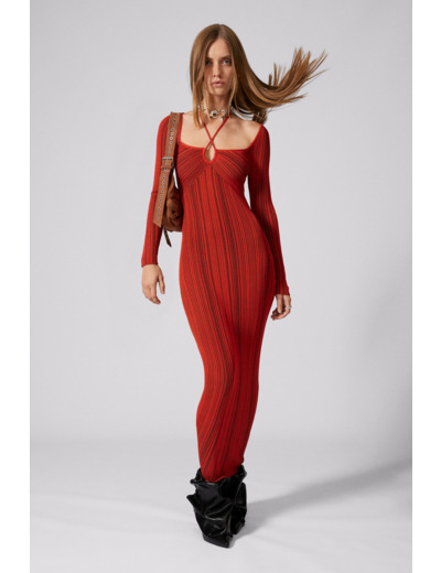 Robe À Manches Longues En Tricot – Femme