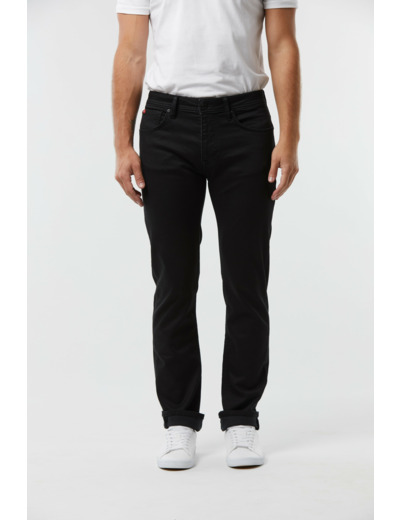 Pantalon straight fit, taille haute, jambe droite