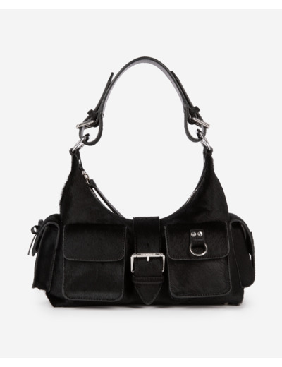 Sac amelia en effet poulain noir black