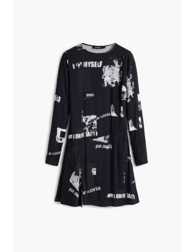 Robe À Manches Longues En Tissu – Femme