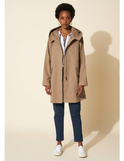Parka longue à capuche