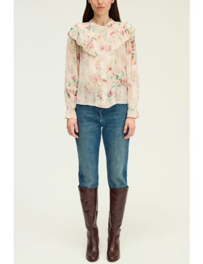 Chemise à volants et fleurs - ARIE