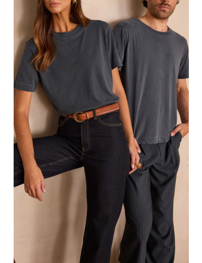T-shirt col rond unisexe en coton MARCEL(LE)