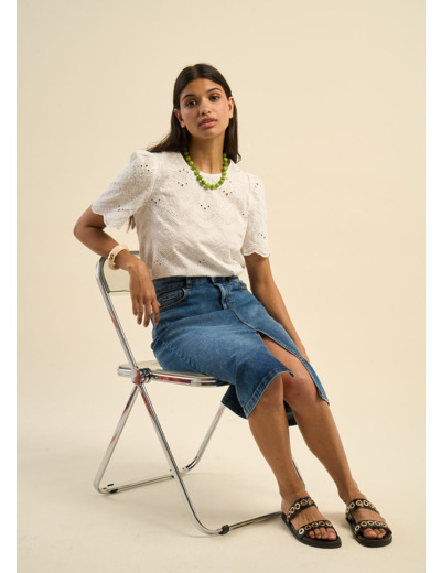 Jupe en jean midi