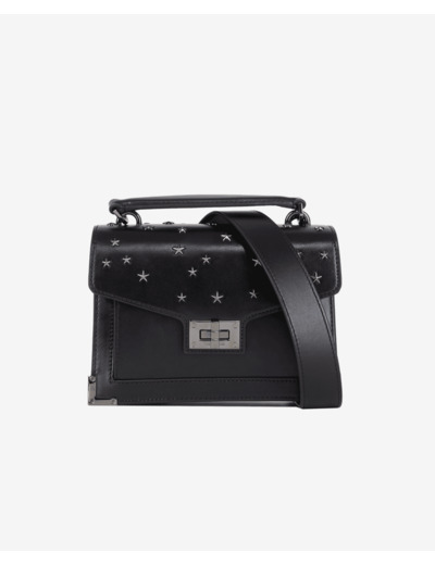 Sac Emily Small En Cuir Noir Avec Étoiles black