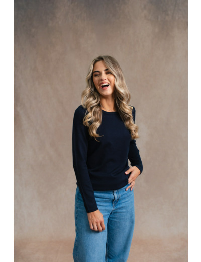 Pull Marinière femme VISCOSE patte épaule Gabrielle