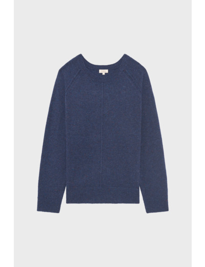 Pull à col rond en laine chinée - ELEAN