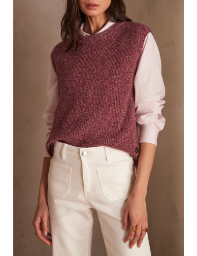Pull sans manches en laine LEROY
