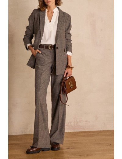 Pantalon FERGUSON en laine à rayures