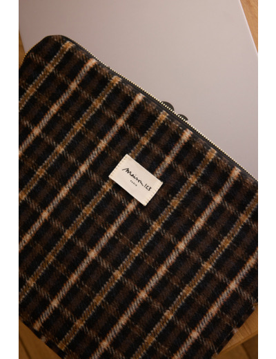 Pochette ordinateur motif tartan LIAM