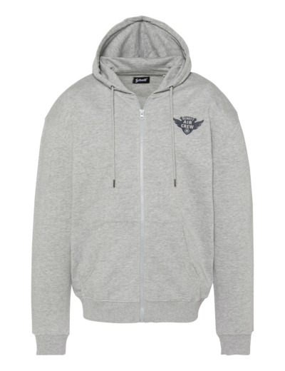 Sweatshirt zippé à capuche army