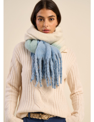 Écharpe à franges deep dye