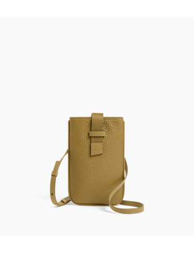 Etui téléphone Noah en cuir grain buffle et cuir lisse